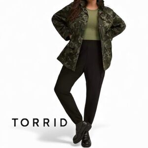 4X TORRID Cotton Camo Print Utility Jacket